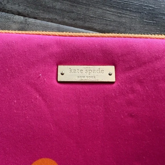 Kate Spade Pink Polka Dot Neoprene Laptop Sleeve – Fits 13” Preppy Colorful - Picture 3 of 11